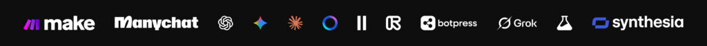 make-manychat-chatgpt-gemini-claude-metaai-elevenlabs-runway-botpress-grok-googleflow-synthesia