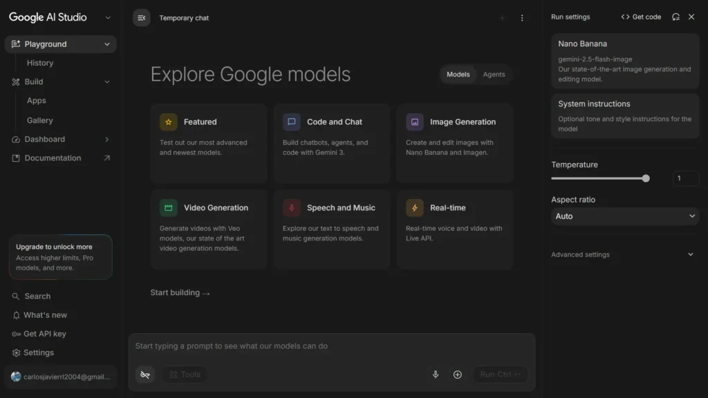Google AI Studio - Generación de imagen con IA